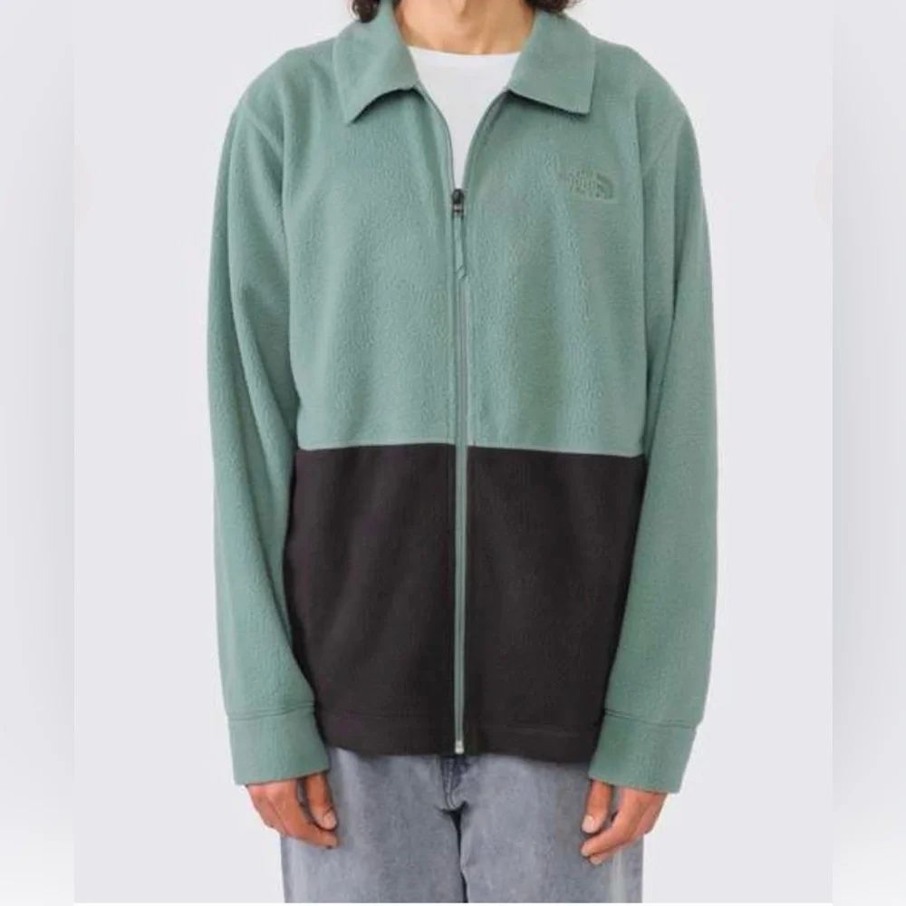 The North Face Two Tone Green Black Fleece Jacket Men’s XL